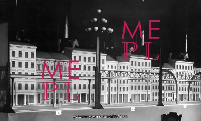 : Model suspension railway in Berlin, 1906 : Model suspension railway in Berlin, 1906