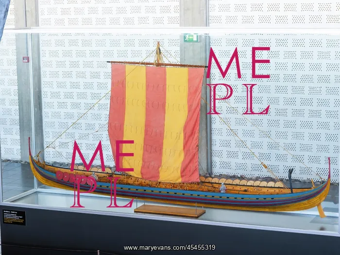 : Model, Viking Ship Museum, Roskilde, Denmark : Model, Viking Ship Museum, Roskilde, Denmark