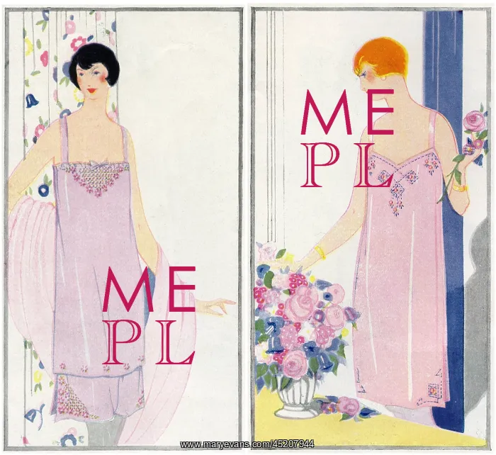 : Two models in elegant negligees : Two models in elegant negligees