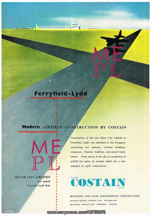 : Modern Airfield Construction By Costain. Lydd Ferryfield : Modern Airfield Construction By Costain. Lydd Ferryfield
