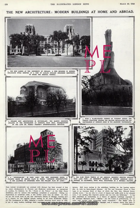 : Modern architecture of 1928 : Modern architecture of 1928