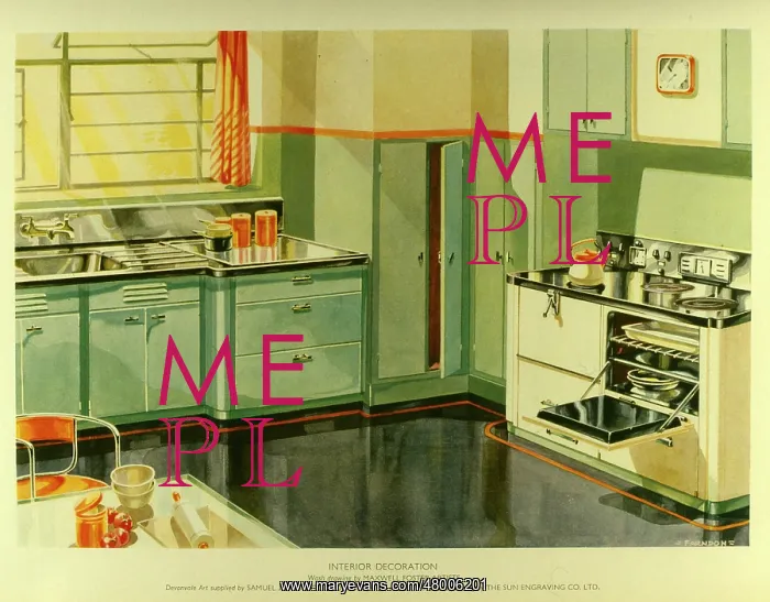 : Modern fitted kitchen in green and cream : Modern fitted kitchen in green and cream