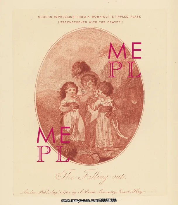 : Modern impression from a worn-out stippled plate : Modern impression from a worn-out stippled plate