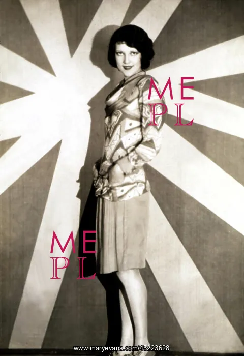 : A modernistic outfit of crepe worn by ? : A modernistic outfit of crepe worn by ?