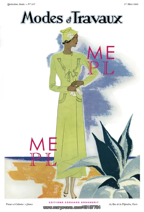: Modes et Travaux front cover. Art deco : Modes et Travaux front cover. Art deco