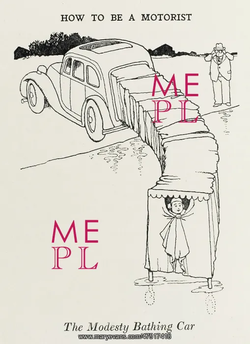 : Modesty bathing car - W H Robinson : Modesty bathing car - W H Robinson