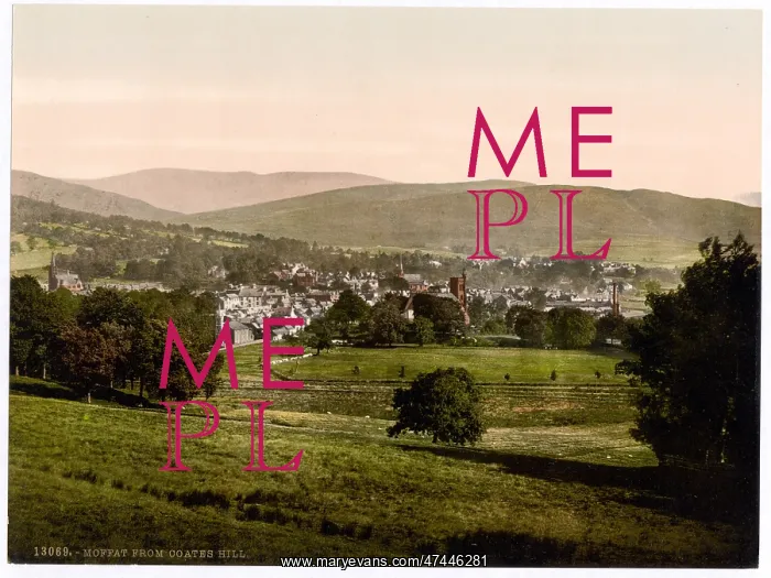 : Moffat from Coates Hill, Scotland : Moffat from Coates Hill, Scotland