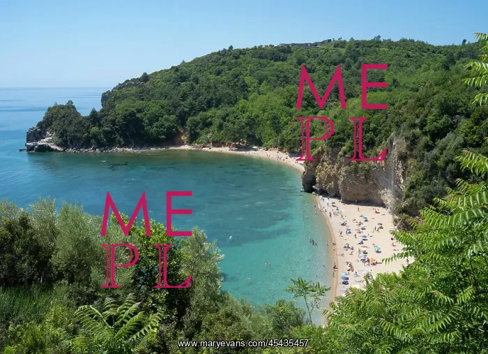 : Mogren beach, Budva, Montenegro : Mogren beach, Budva, Montenegro