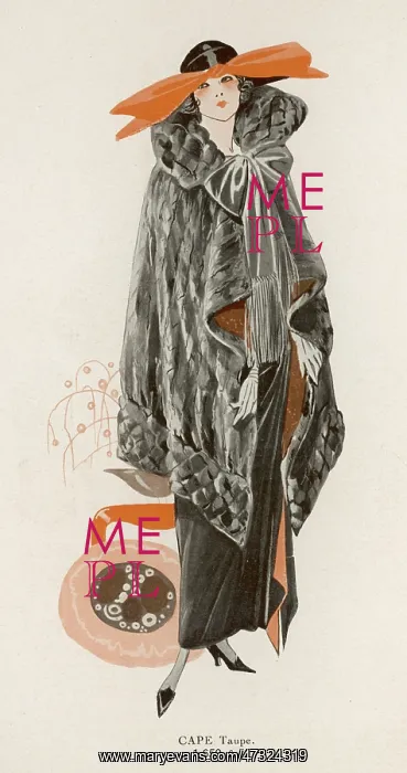 : Mole Fur Cloak 1922 : Mole Fur Cloak 1922