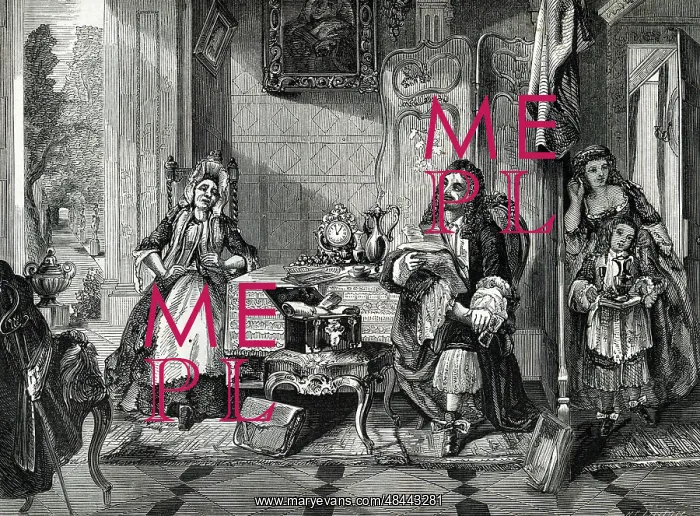 : Moliere reading his comedies to his housekeeper : Moliere reading his comedies to his housekeeper