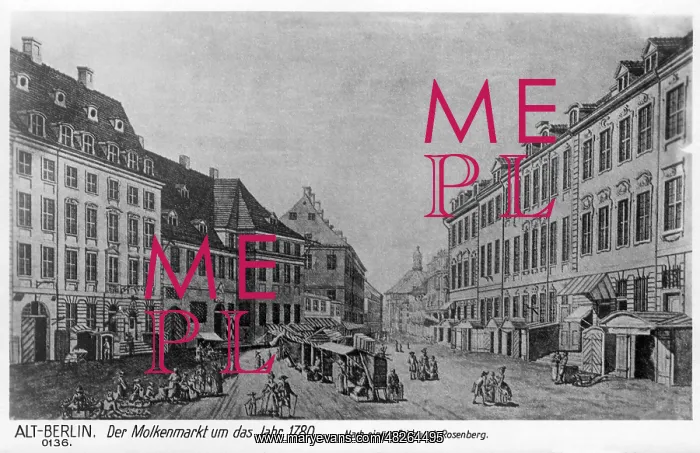 : Molkenmarkt in Berlin, around 1780 : Molkenmarkt in Berlin, around 1780