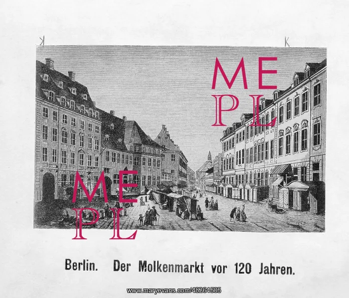 : Molkenmarkt in Berlin, around 1780 : Molkenmarkt in Berlin, around 1780