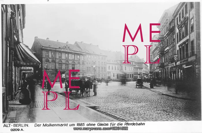 : Molkenmarkt in Berlin, around 1885 : Molkenmarkt in Berlin, around 1885
