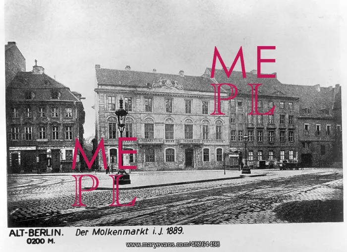: Molkenmarkt in Berlin, 1889 : Molkenmarkt in Berlin, 1889