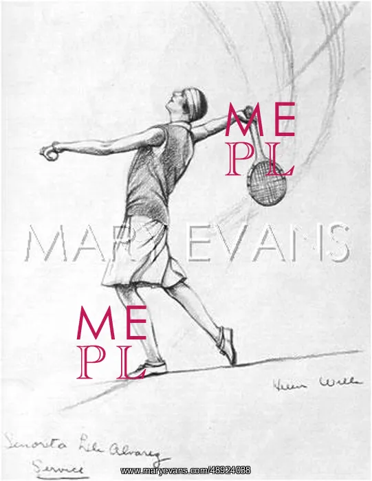 : Molla Mallory as drawn by Helen Wills : Molla Mallory as drawn by Helen Wills