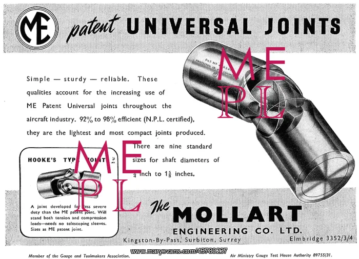 : Mollart Hookes Type Universal Ball Joints : Mollart Hookes Type Universal Ball Joints
