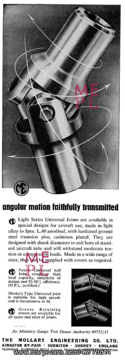 : Mollart Hookes Type Universal Joint For High Speeds : Mollart Hookes Type Universal Joint For High Speeds