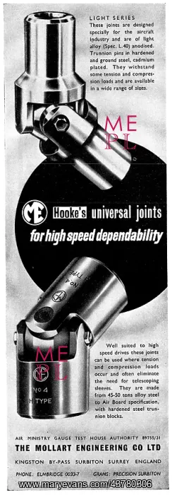 : Mollart Universal Ball Joints - Hooke's Universal Joints : Mollart Universal Ball Joints - Hooke's Universal Joints