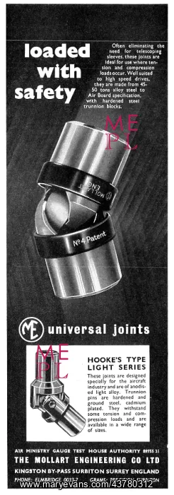 : Mollart Universal Ball Joints - Hooke's Universal Joints : Mollart Universal Ball Joints - Hooke's Universal Joints