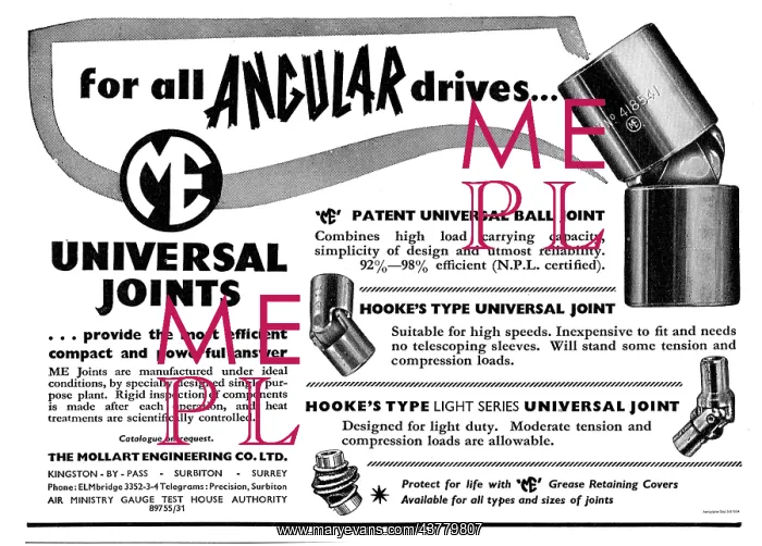 : Mollart Universal Joints For All Angular Drives : Mollart Universal Joints For All Angular Drives