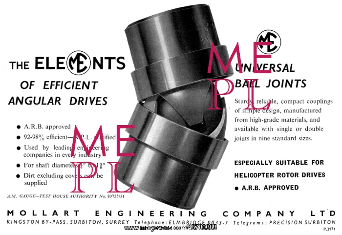  : Mollart Universal Joints. Hooke's Type
