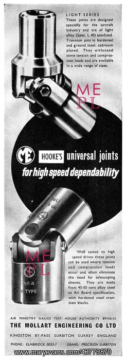  : Mollart Universal Joints - Hooke's Universal Joints