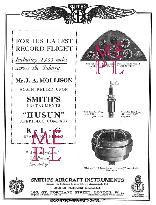 : Mollison Uses Smiths Instruments & : Mollison Uses Smiths Instruments &