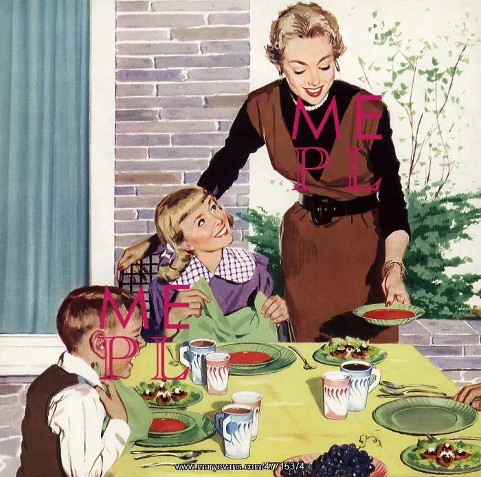 : Mom Serves Tomato Soup : Mom Serves Tomato Soup
