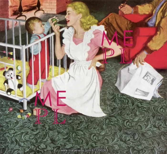  : Mom and Son in Playpen