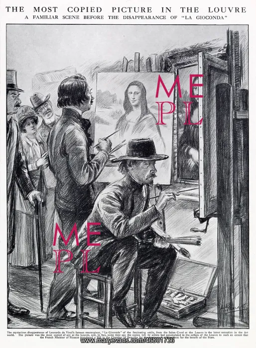 : Mona Lisa - the most copied picture in the Louvre : Mona Lisa - the most copied picture in the Louvre