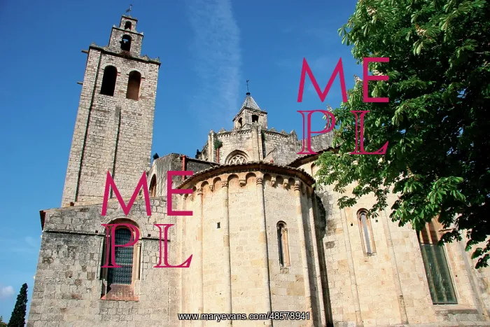: Monastery of Saint Cugat. Catalonia. Spain : Monastery of Saint Cugat. Catalonia. Spain