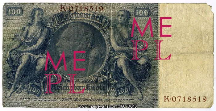 : money / finance, banknotes, Germany, 100 Reichsmark : money / finance, banknotes, Germany, 100 Reichsmark