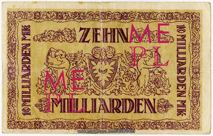 : money / finance, banknotes, Germany, Ten Billion : money / finance, banknotes, Germany, Ten Billion