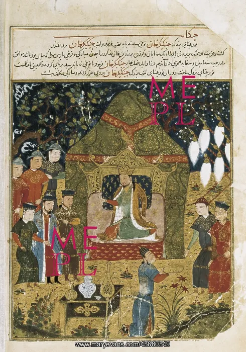 : Mongol Empire (13th c.). Gengis Khan with his : Mongol Empire (13th c.). Gengis Khan with his