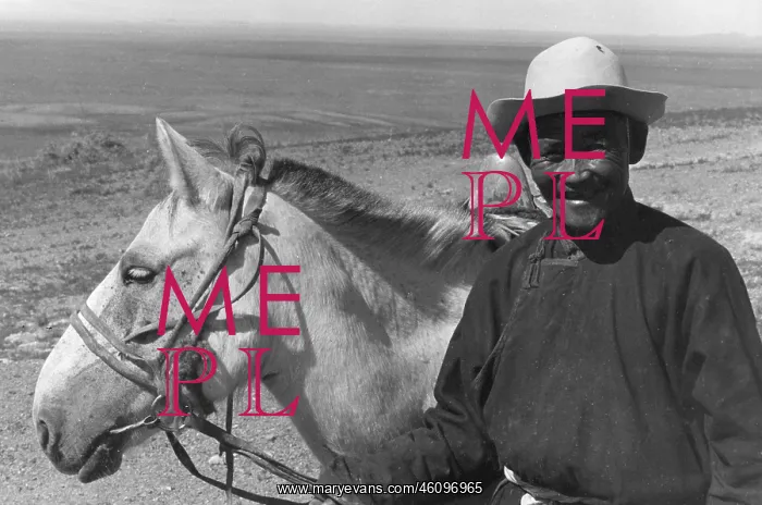 : Mongol horseman, Gobi desert, Mongolia : Mongol horseman, Gobi desert, Mongolia