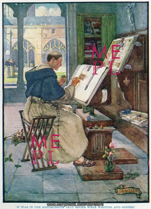 : Monk copyist : Monk copyist