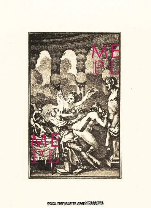 : A monk in an orgy with allegorical figures : A monk in an orgy with allegorical figures