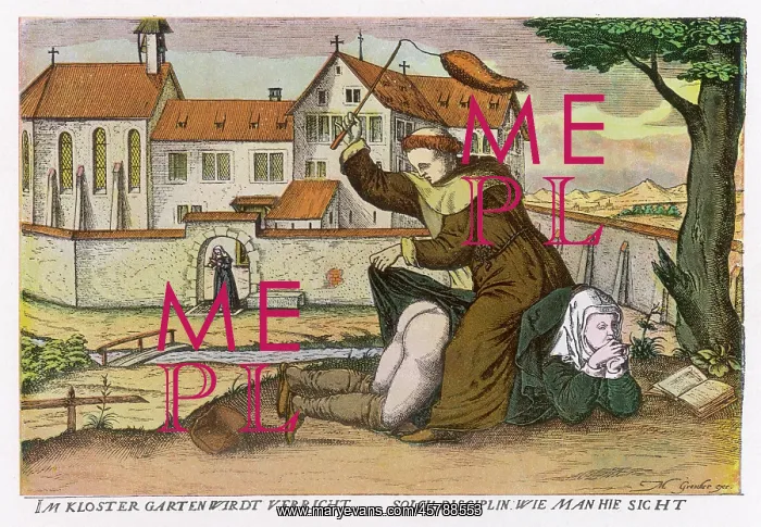 : MONK SPANKS NUN 17C : MONK SPANKS NUN 17C
