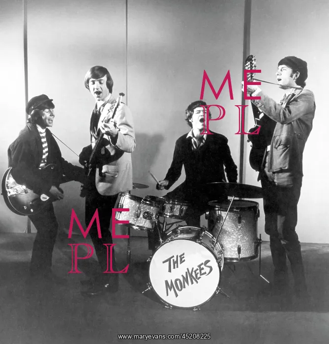 : The Monkees, l-r: Davy Jones, Peter Tork, ? : The Monkees, l-r: Davy Jones, Peter Tork, ?