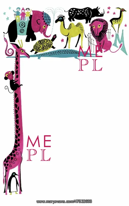 : Monkey on giraffe's neck and other animals : Monkey on giraffe's neck and other animals