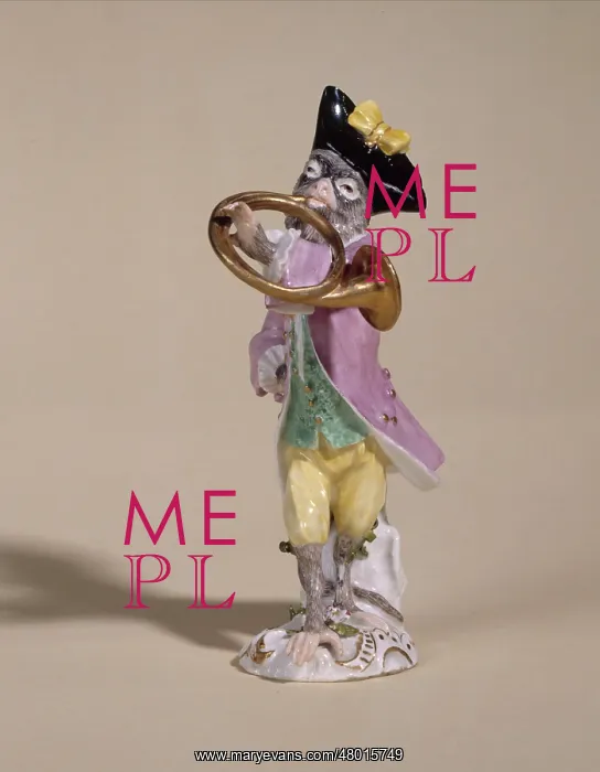 : Monkey playing the horn : Monkey playing the horn