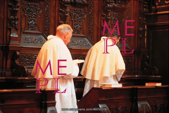 : Monks while their canonical hours : Monks while their canonical hours