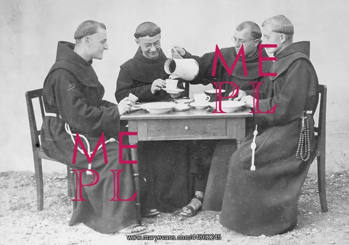 : Monks Tea Time 1930s : Monks Tea Time 1930s