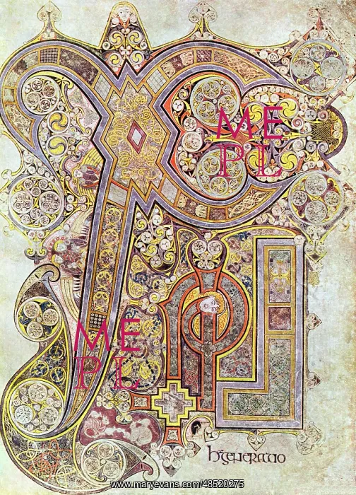 : Monogram page from The Book of Kells Christi : Monogram page from The Book of Kells Christi