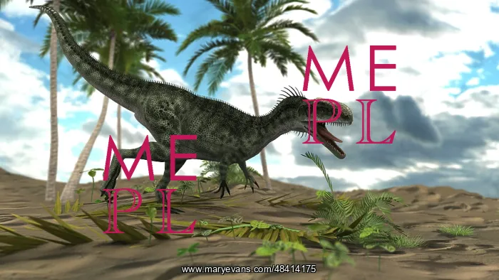 : Monolophosaurus dinosaur in a prehistoric environment : Monolophosaurus dinosaur in a prehistoric environment