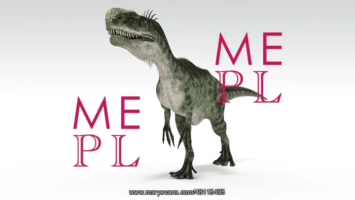  : Monolophosaurus dinosaur, white background
