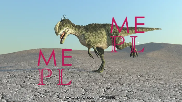 : Monolophosaurus running across a barren desert : Monolophosaurus running across a barren desert