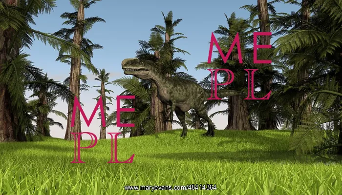: Monolophosaurus running across a grassy field : Monolophosaurus running across a grassy field