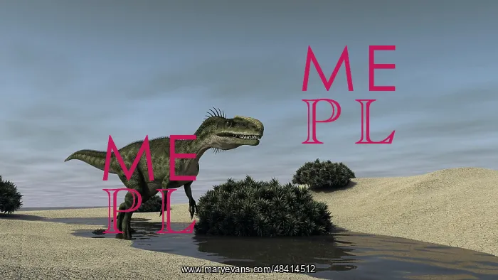 : Monolophosaurus running through a stream : Monolophosaurus running through a stream