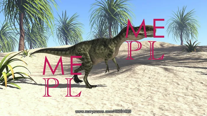 : Monolophosaurus in a tropical environment : Monolophosaurus in a tropical environment